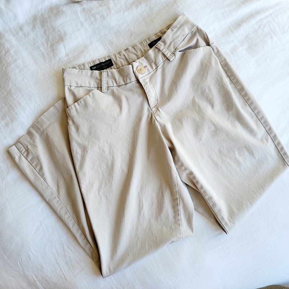 Lee Pants Curvy Fit Straight Leg Tan 10